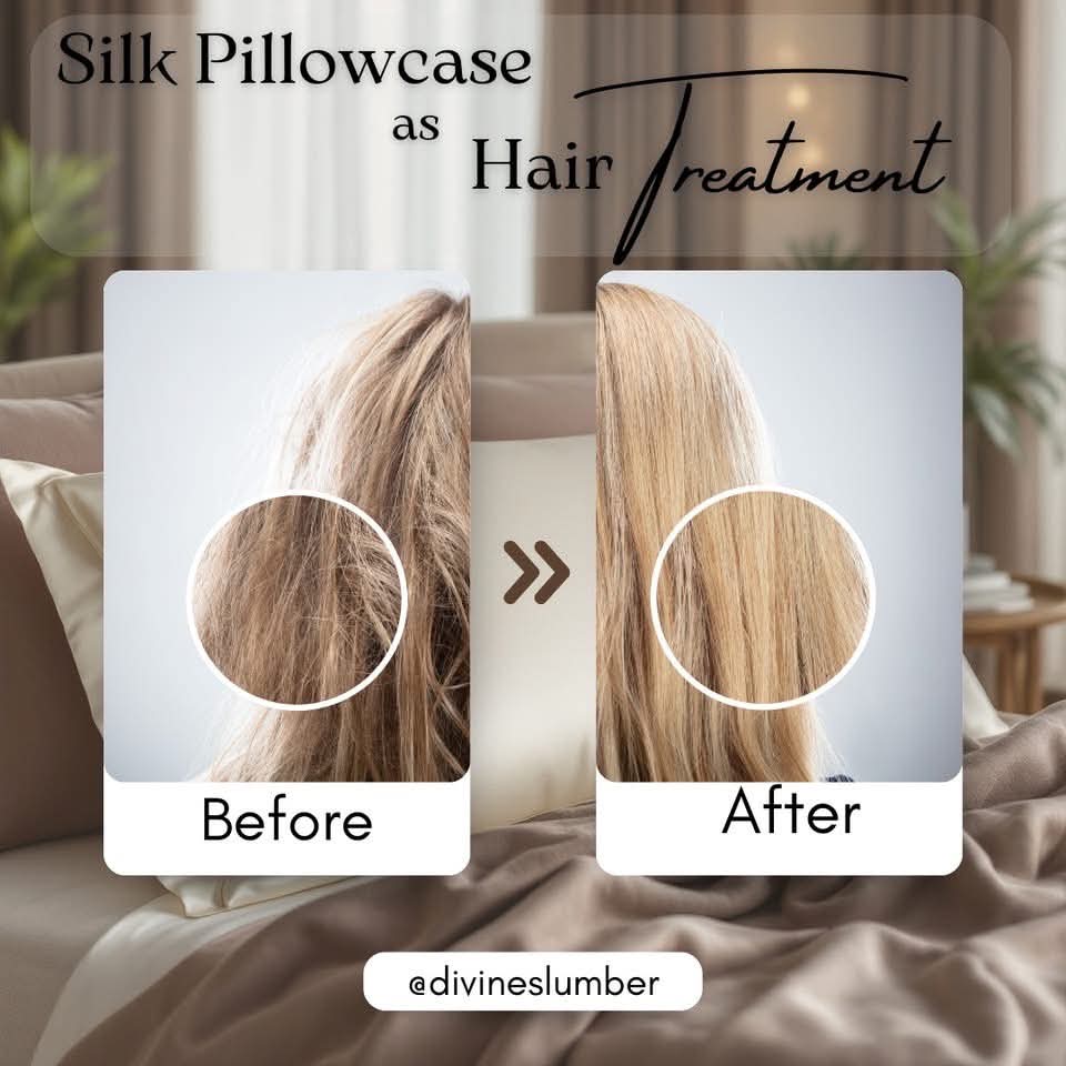 Before and after social media creative about hair care